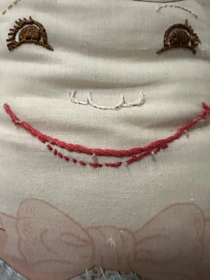 Humpty Dumpty Cumfy Dumfy Handmade Embroidered Plush 60s Pillow Cloth Doll Toys - Image 2 of 4