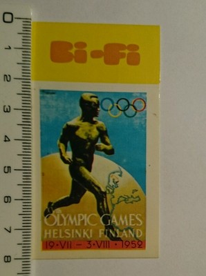 Aufkleber/Sticker: Bi Fi Olympic Games Helsinki Finland 1952 (09071623)