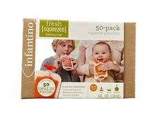 Infantino 45 Pack Squeeze Pouches 4fl. oz BPA Free- See Description