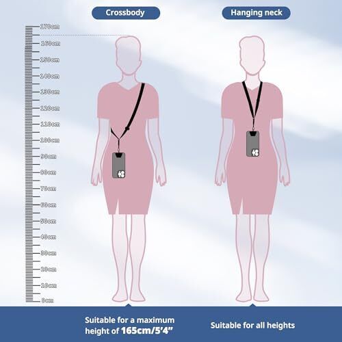 Phone Lanyard 2 Pack-2× Adjustable Neck Strap,2× Phone 21.65" Black+gray - Picture 6 of 6