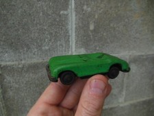 Vintage Marx Friction Toy Car Metal Tin Green 3 3/4" Missing Windshield