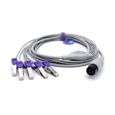 C ble compatible AAMI ECG 5 fils avec clip pour Contec CMS6000 Vet Use AHA 6PINS