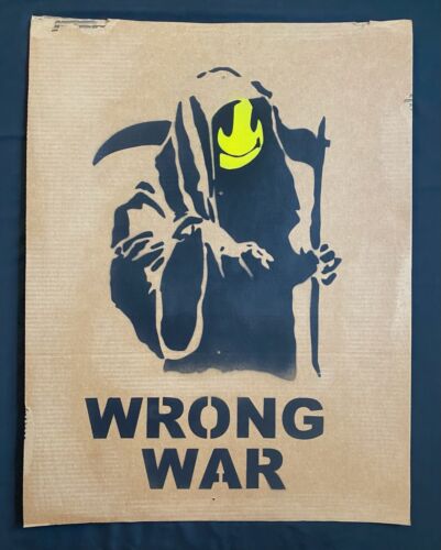 Banksy Original Protest Placard Painting 2003 Large Rare
