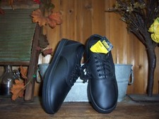 TREDSAFE WOMENS BLACK LACEUP SLIP RESISTANT SHOES SIZE 7.5 WORK SAFETY RESTAURAN