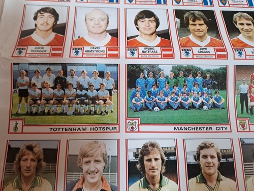 FOGLIO INTERO DI FIGURINE PANINI FOOTBALL 81 ENGLAND RARISSIMO - Foto 8 di 15