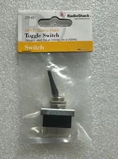Radio Shack SPST Heavy Duty Toggle Switch, 10A @ 125VAC, 6A @ 250VAC, 275-0651.