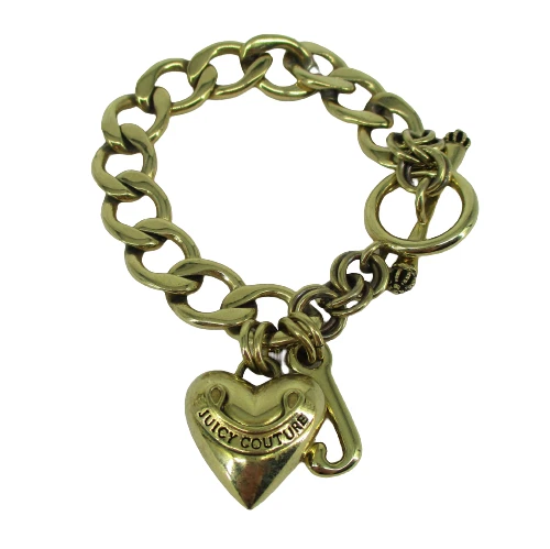 Juicy Couture Heart Bracelet. Juicy Couture Gold Ton Bracelet