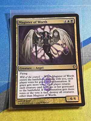 Magic the Gathering MTG Conspiracy Launch Promo MAGISTER OF WORTH Foil