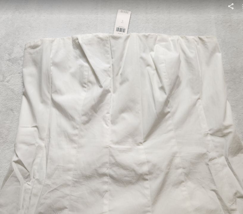 New L Mare Mare x Anthropologie strapless seamed A-line midi white dress | eBay New L Mare Mare x Anthropologie strapless seamed A-line midi white dress | eBay