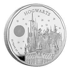 HOGWARTS 2023 UK 2OZ SILVER PROOF COIN &pound;5 GREAT BRITAIN ENGLAND ROYAL MINT