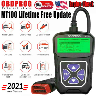 OBDPROG MT100 OBD2 Check Engine Fault Code Reader Automotive OBD EOBD Scanner US