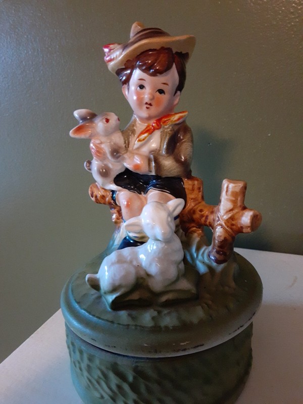 Vintage Hummel Music Box. Figurine rotates  7/3/4  inches 