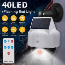 Solar Power Dummy Fake Dome Security Camera Flashing LED Light CCTV Surveillance