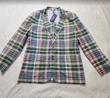 New men's 41R 42R Vineyard Vines x Kentucky Derby madras plaid blazer jacket