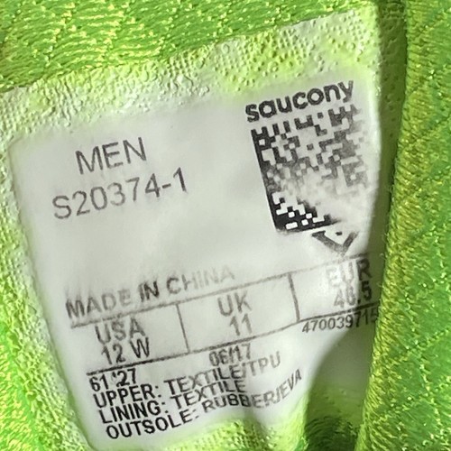 Saucony Ride 10 Road Running Shoes Sneakers Trainers Mens 12 W Gray Green - Picture 8 of 9
