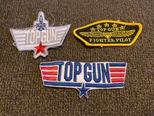 VTG Lot Of 3 Different Used TOP GUN Patches