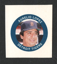 1984 Fun Foods Buttons Cardboard Proof, Aurelio Lopez – Detroit Tigers  A2771