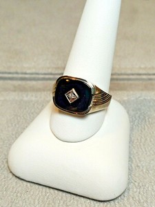 Last One 10kt White Gold Antique Black Onyx Diamond Men S Ring Helm Hahn Ebay Last One 10kt White Gold Antique Black Onyx Diamond Men S Ring Helm Hahn Ebay