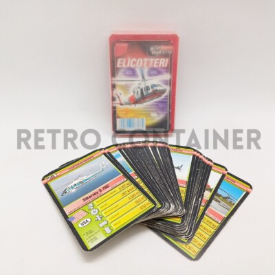 Vintage DAL NEGRO Trading Cards - Top Quartet Helicopters TCG CCG Deck