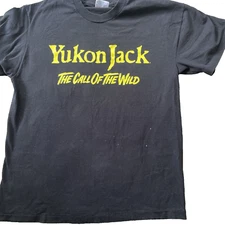 Vintage Yukon Jack T Shirt Large Call Of The Wild 80s Black Single Stitch *READ*