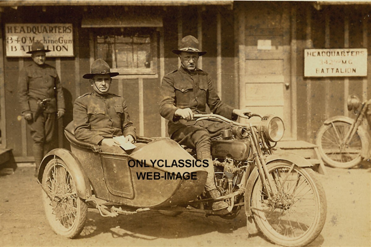 Sidecar Harley Davidson Ww1 1917 WWI HARLEY DAVIDSON MOTORCYCLE