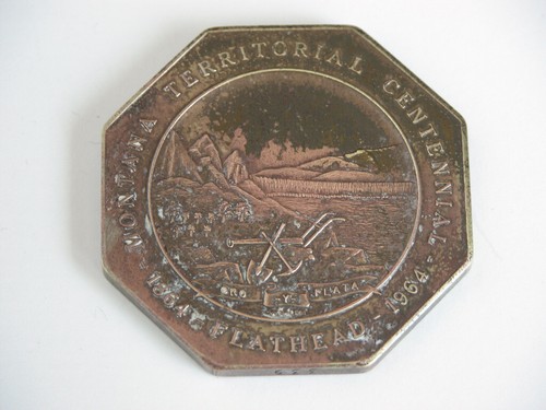 Montana Territorial SLUG Medal CHARLIE MARION RUSSELL Cowboy Artist - 第 2/3 張圖片