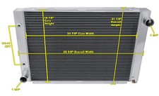 AAR Champion 3 Row Radiator for 1966 1967 Lincoln Continental V8 Engine #CC6667