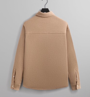 Kith for the New York Knicks Felted Jersey Apollo Shirt Jacket Tan