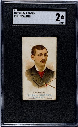 1887 N28 Allen & Ginter #40 J. Schaefer — SGC 2