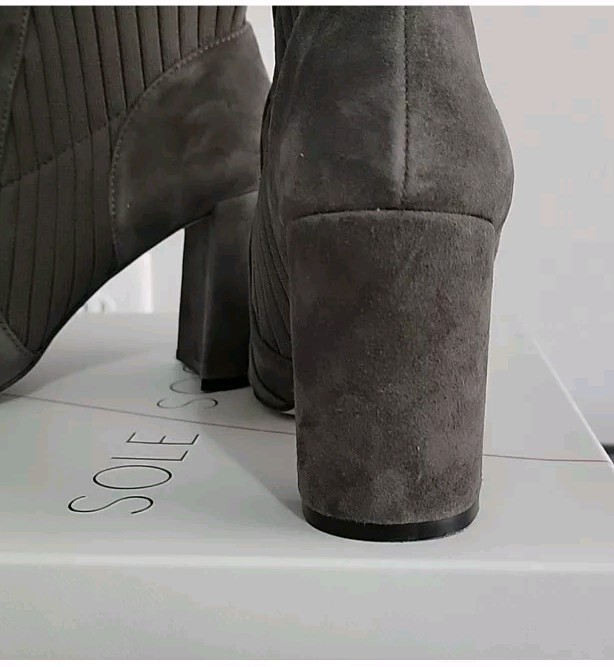 SAOLA Stivaletto Sole Society scamosciato maglia grigio calzino taglia 7 5 us intime ottimeioni con contola
