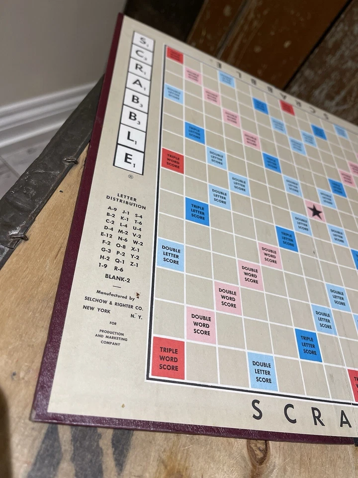 Scrabble Board Vintage Board Games Crossword Game Family Fun - Image 3 of 4
