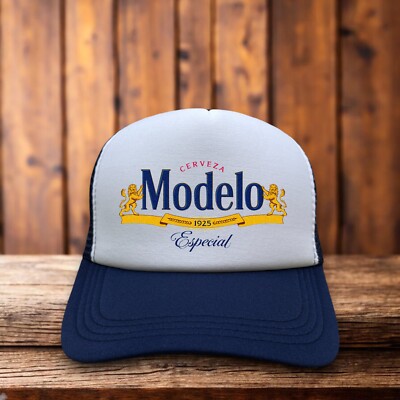 Modelo Beer Cerveza Unisex Trucker Hat Navy Snapback Pilsner Baseball Cap