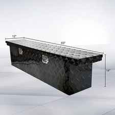 63x12x14 Aluminum Heavy Duty Pickup Truck Bed Tool Box Trailer Storage Lock