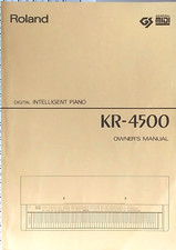 Roland KR-4500 Digital Intelligent Piano Keyboard Original Owner's Manual Book