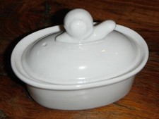 Terrine porcelaine du chalet blanche grand modèle couvercle escargot France Cher