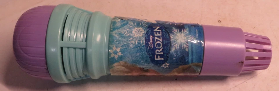 Disney Frozen Sing Along Microphone Toy Pretend Play Plastic 7.5" Spring Inside - Image 4 of 4