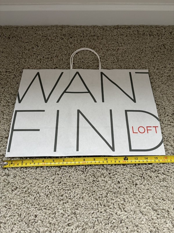Loft Paper Gift Bag, 16x11x6" White
