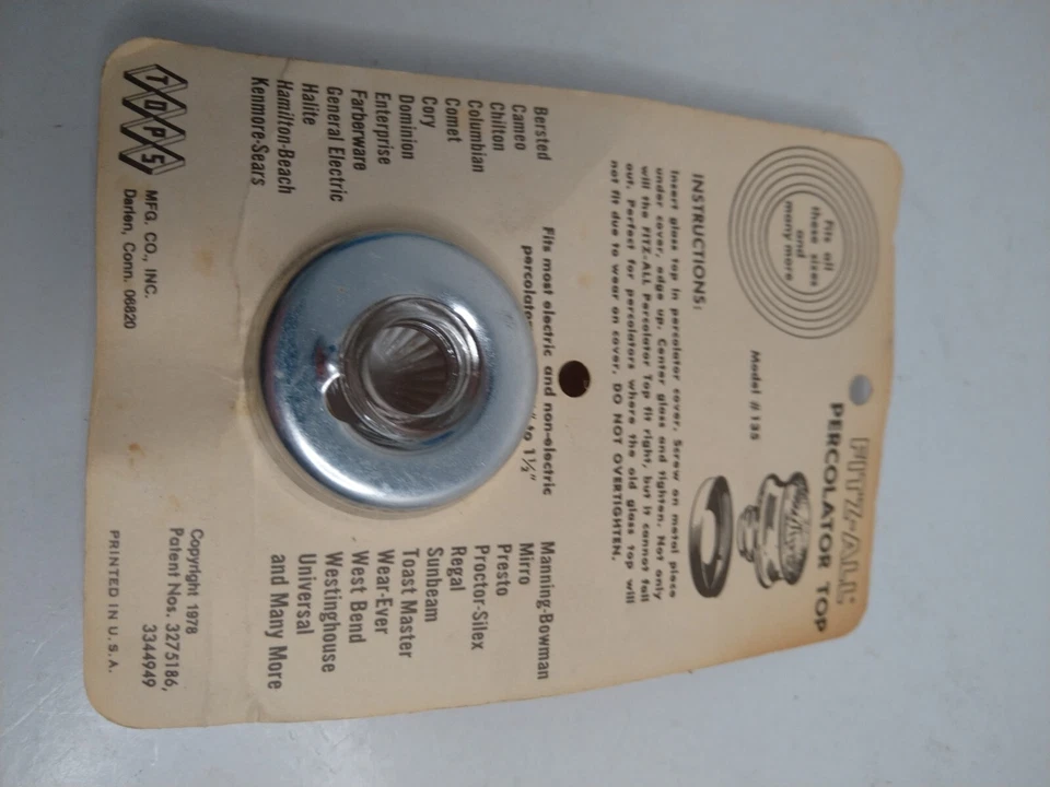 Fitz-All Fitz-All Vidrio Repuesto Percolador Superior Transparente Foto 4 de 4