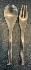 Solid Serving Set Baldur Stainless by DANSK Satin, Groove In Handle, France