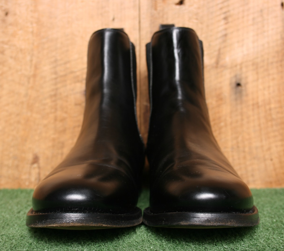 RALPH LAUREN Purple Label Black Leather Chelsea Boots Sz. 8.5 D