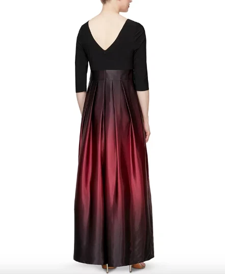 Vestido de satén SL Fashions Petite Ombré, figura/negro talla 14 a642572 Foto 2 de 2