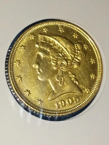 1905 S US $5 Liberty Head  Eagle 5 Dollar Gold Coin