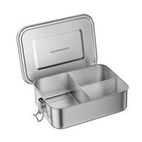 Brotdose Edelstahl 1200 Ml 3 FäCher Auslaufsicher Bento Box Lunchbox Snackbox