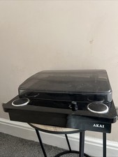 Akai A60020B Classic Giradischi Vinile 3 Velocità Bluetooth Nero POSTA GRATIS - rtn