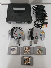Nintendo 64 N64 Bundle Black Console, 2 Controllers, 4 Games