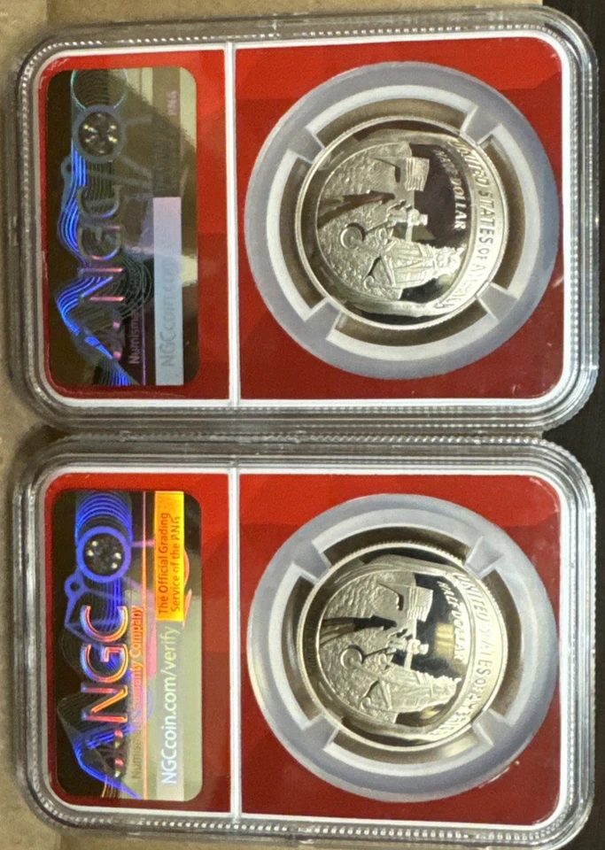 2019-S Apollo 11 50th Anniversary Half Dollar NGC PF69 Ultra Cameo Red Label  - Image 3 of 4