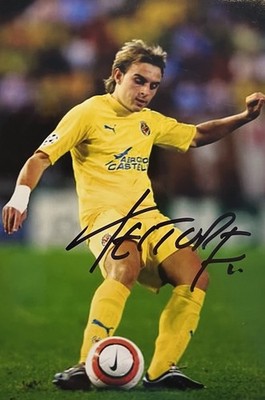   Héctor Font ORIGINAL Autogramm Villarreal CF Spanien Foto Handsigniert