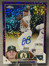 🔥JONAH BRIDE 2023 Topps Chrome  Rookie Purple Speckle Auto /299 #RA-JBR #A's!🔥