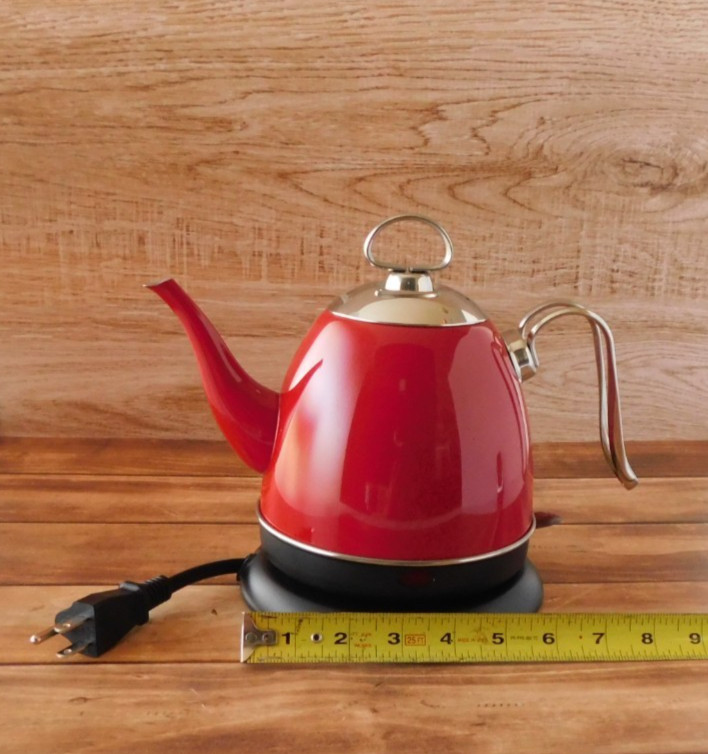 Chantal Mia Ekettle 32 Ounce Electric Water Kettle, Chile Red - New