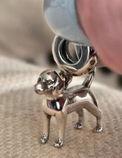 Golden Retriever/Labrador Dog Charm 925 Sterling Silver + FREE BRACELET UK
